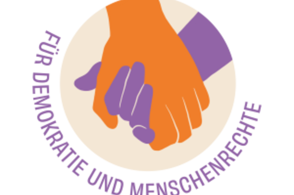 Logo des Bündnisses Hand in Hand für Demokratie und Menschenrechte Leipzig